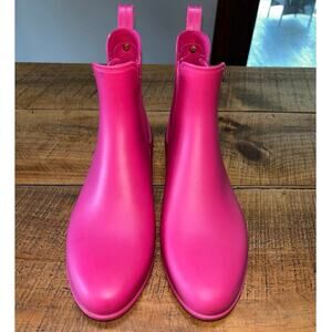 Womens Sam Edelman Pink Tinsley Rubber Outdoor‎ Rain Boots Size 9